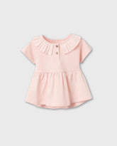 Blusa Cuello Plisado Rosa Zippy